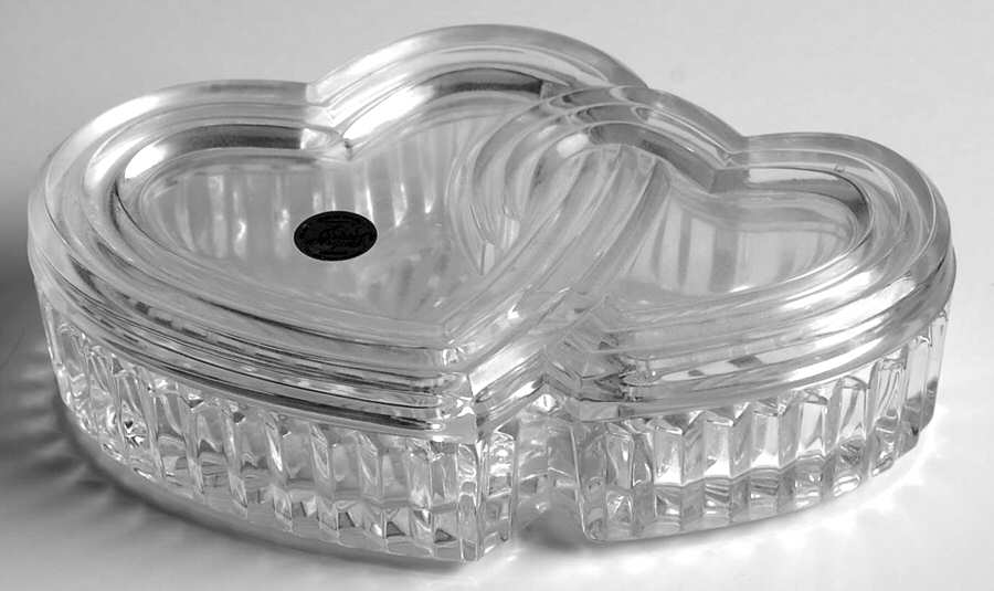 Romantic Large Heart Box with Lid by Cristal D'Arques - Durand-1