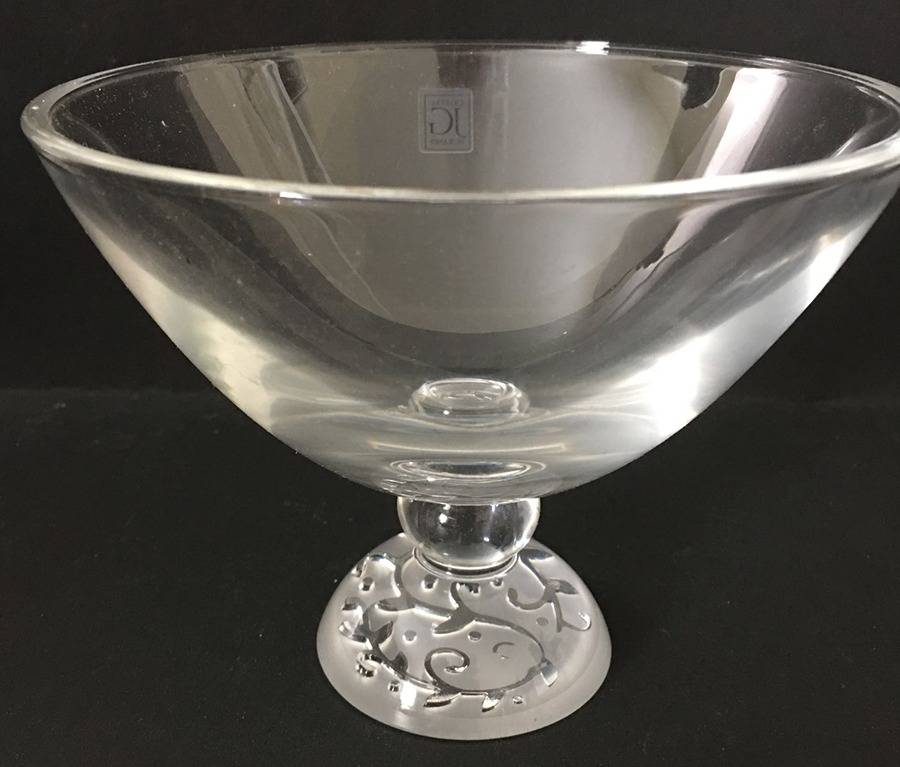 Organdi 5" Footed Bowl by Cristal D'Arques - Durand-1