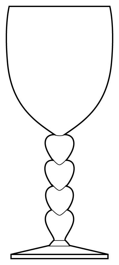 Heart Water Goblet by Cristal D'Arques - Durand-1