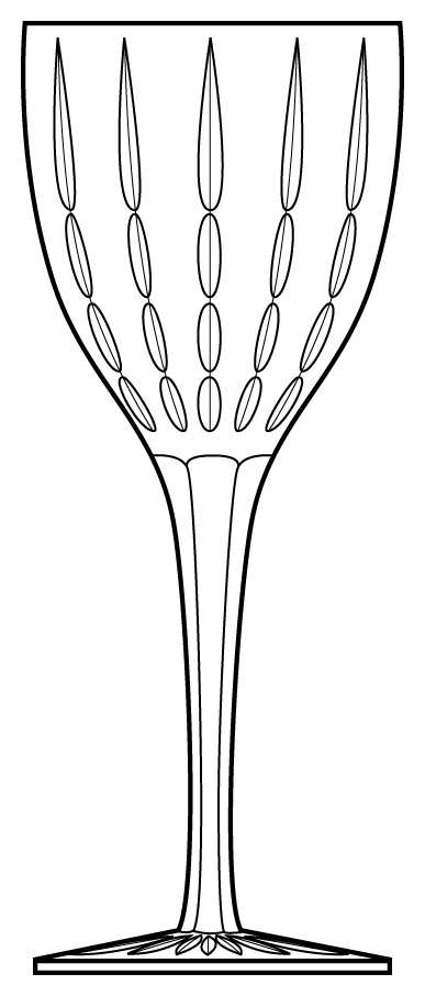 Cascade Water Goblet by Cristal D'Arques - Durand-1