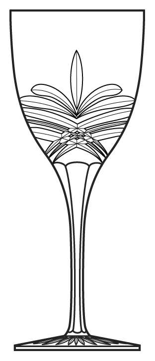 Sorrento Water Goblet by Cristal D'Arques - Durand-1