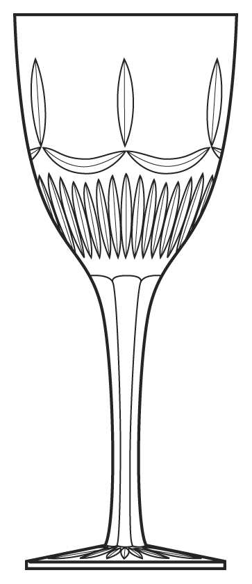 Radiance Water Goblet by Cristal D'Arques - Durand-1