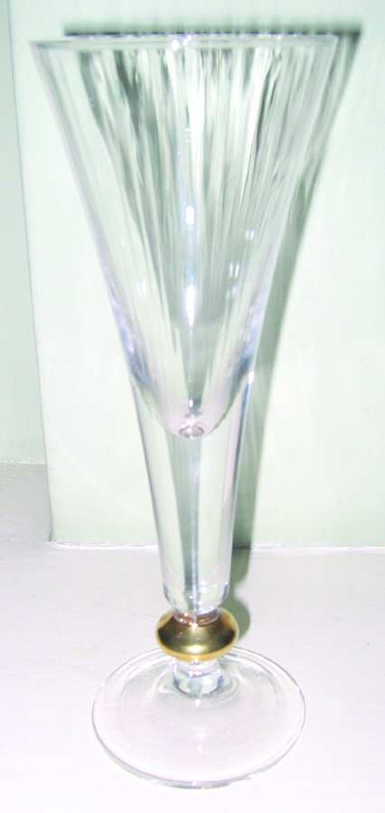 Alexia Gambo Oro Fluted Champagne by Cristalleria Europa-1