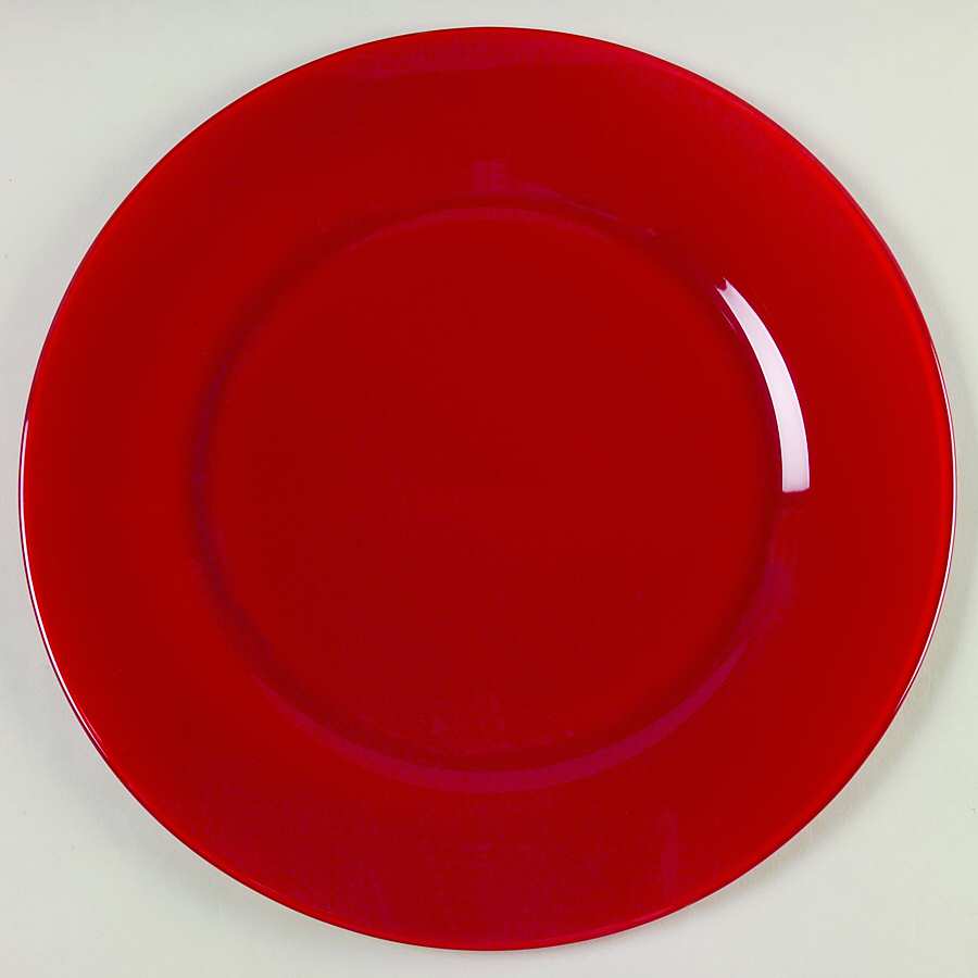 Color Moods Red Service Plate by Cristal D'Arques - Durand-1
