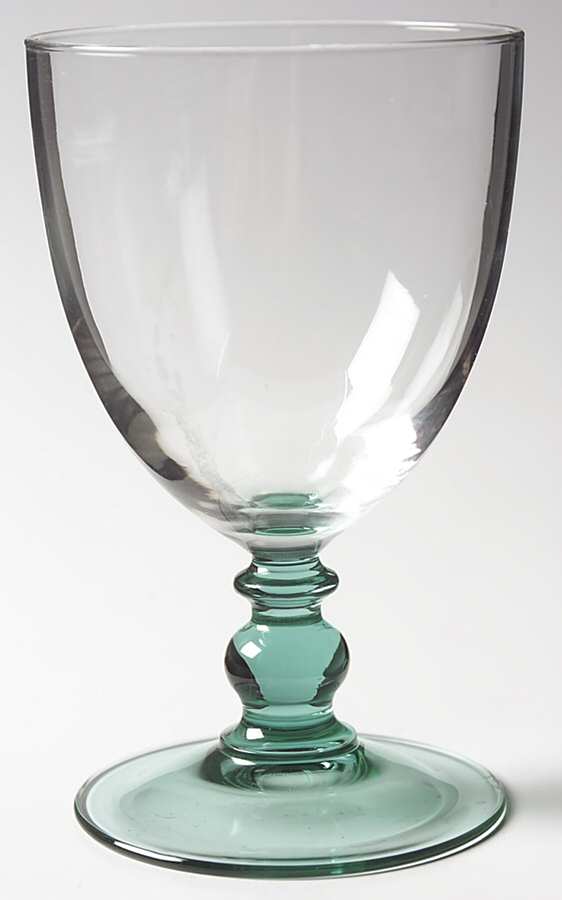Courtyard Turquoise Water Goblet by Cristal D'Arques - Durand-1