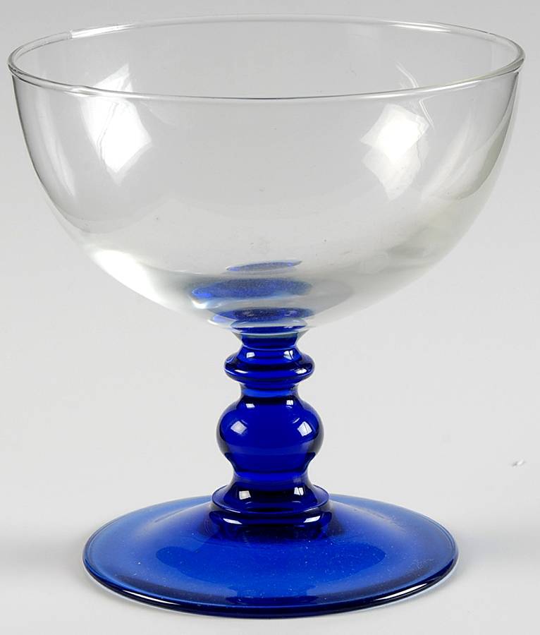 Courtyard Cobalt Champagne/Tall Sherbet by Cristal D'Arques - Durand-1