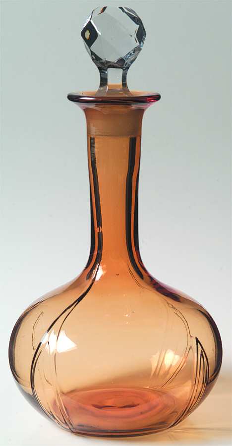 1325 Amber Decanter & Stopper by Cambridge-1