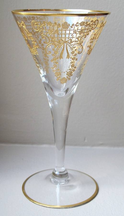 Valencia (Gold Encrusted, Stem 3500) Sherry Glass by Cambridge-1