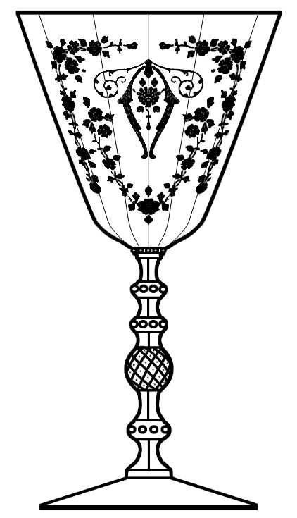 Diane Pink (Stem 3122) Water Goblet by Cambridge-1