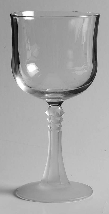 CRA37 Frosted Water Goblet by Cristal D'Arques - Durand-1
