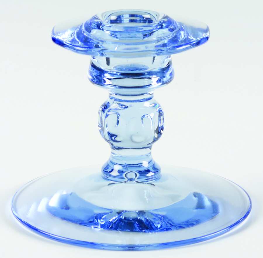Martha Washington Moonlight Blue 3" Single Light Candlestick by Cambridge-1