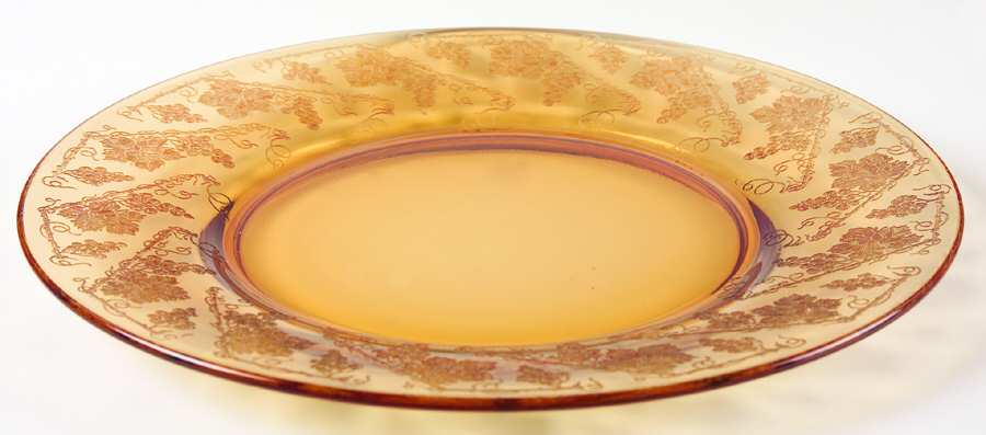 Etch 521 Amber Dinner Plate by Cambridge-1
