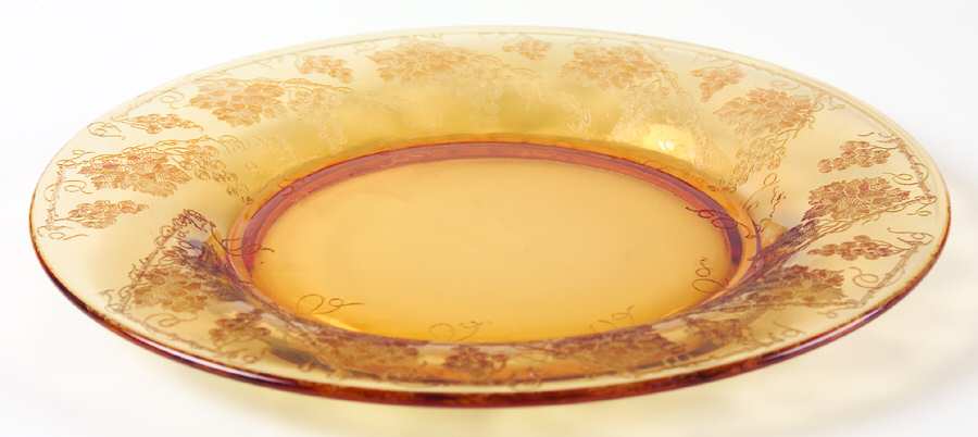 Etch 521 Amber Luncheon Plate by Cambridge-1