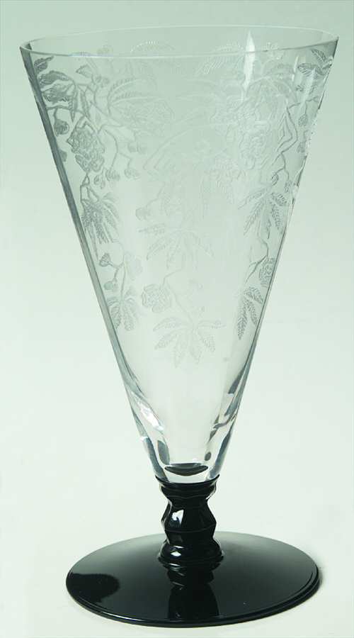 Rosalie Black Clear 10 Oz Footed Tumbler by Cambridge-1