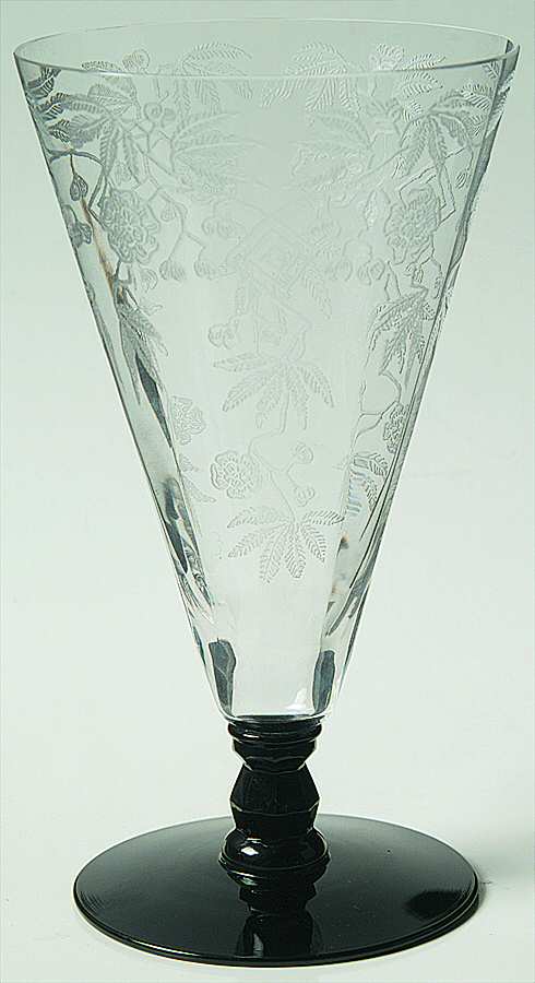 Rosalie Black Clear 9 Oz Footed Tumbler by Cambridge-1