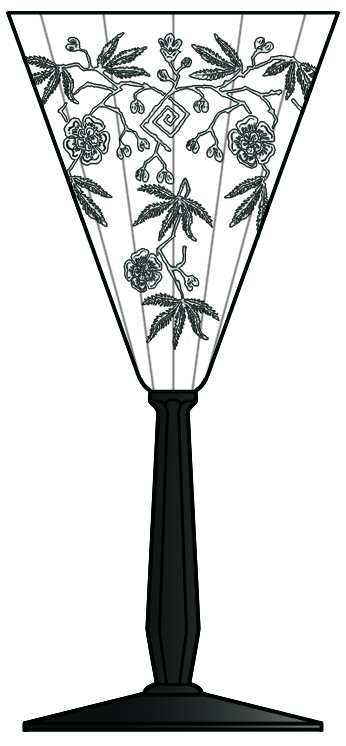 Rosalie Black Clear Water Goblet by Cambridge-1