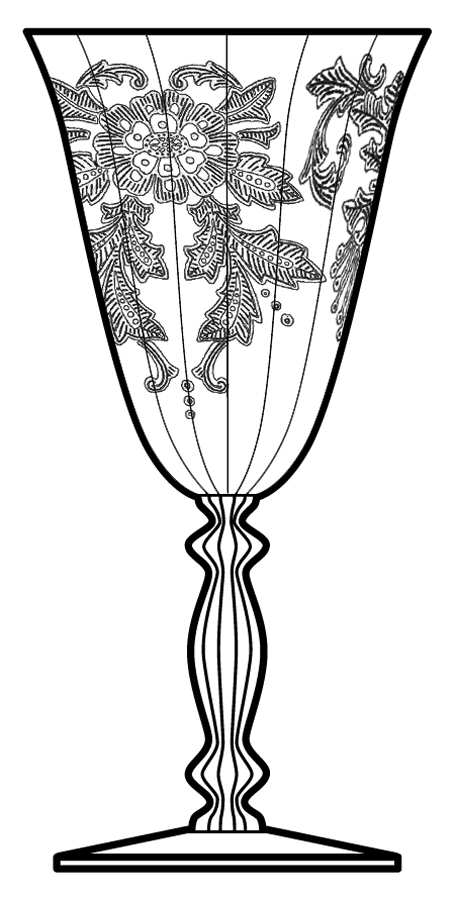 Lorna Clear (Stem 3130) Water Goblet by Cambridge-1