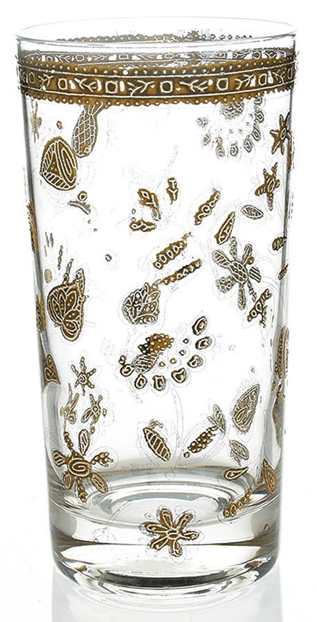 Gold Chantilly 10 Oz Flat Tumbler by Culver-1