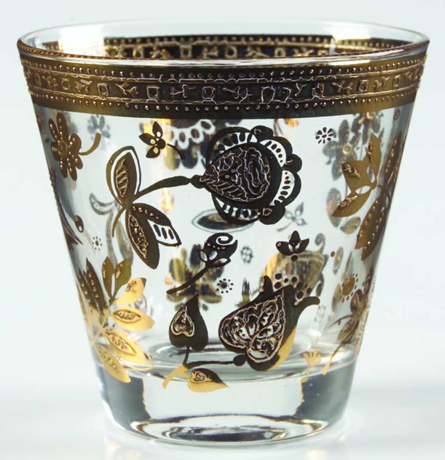 Gold Chantilly 8 Oz Flat Tumbler by Culver-1