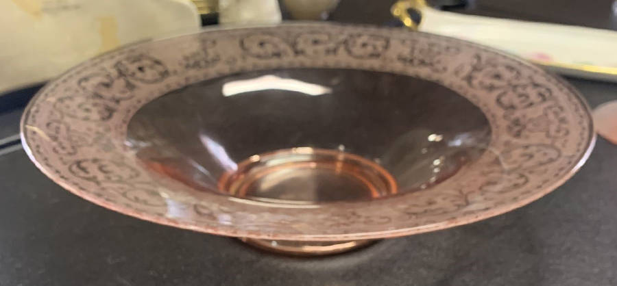 Etch 725 Pink (No Trim) 12" Flared Bowl by Cambridge-1
