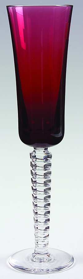 Vertigo Ruby Fluted Champagne by Cristal de Sevres-1