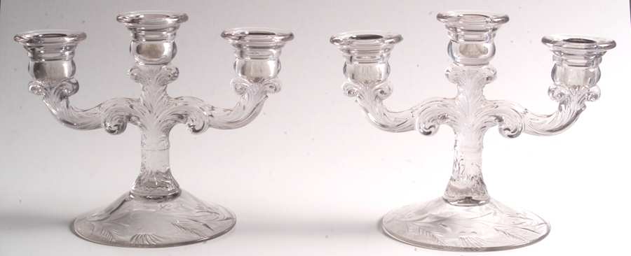 Cut 624 (Set of 2) 3 Light Candlestick by Cambridge-1