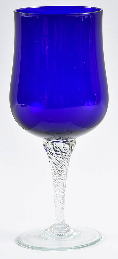 Saturn Blue Water Goblet by Colony-1