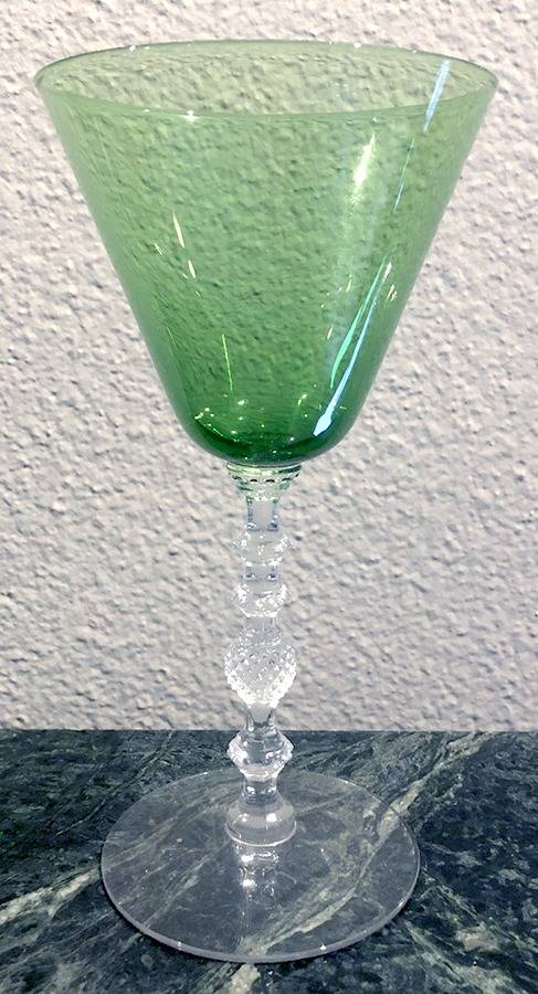 3122 Green (Dark Green) Water Goblet by Cambridge-1
