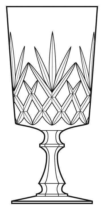 CRA44 Water Goblet by Cristal D'Arques - Durand-1