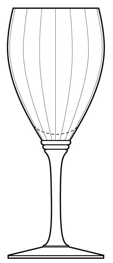 Cabourg Water Goblet by Cristal D'Arques - Durand-1