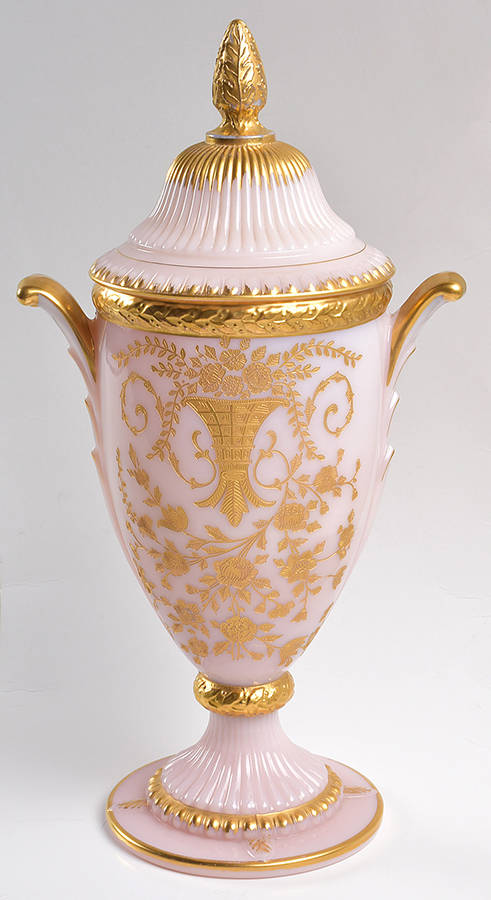 Portia Crown Tuscan 12" Footed Urn & Lid by Cambridge-1