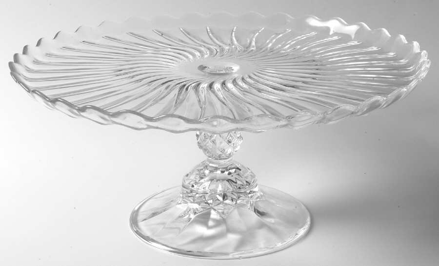Soleil Round Cake Stand by Cristal D'Arques - Durand-1