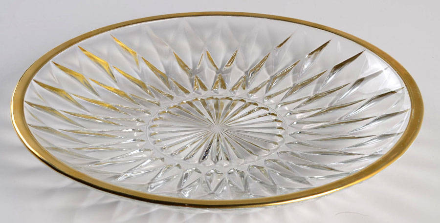 Diamant (Gold Trim) Salad Plate by Cristal D'Arques - Durand-1