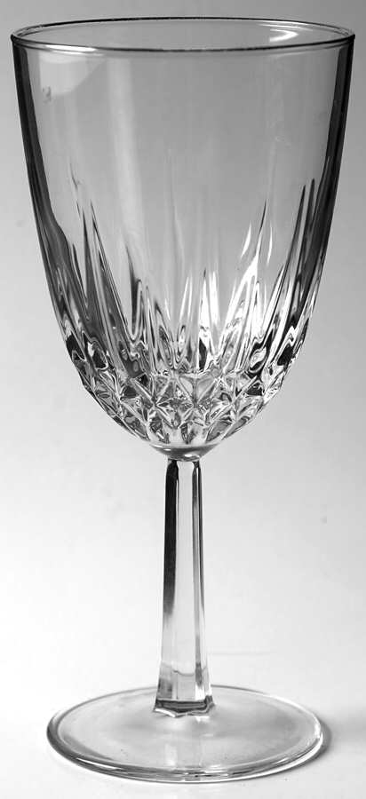 Diamant (Gold Trim) Tall Water Goblet by Cristal D'Arques - Durand-1