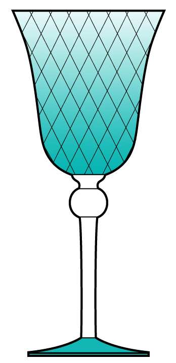 Balloton Sea Blue Water Goblet by Cenedese-1