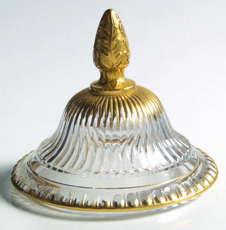Minerva Clear (Stem 3500, Gold Encrusted) Lid for 12" Footed Urn by Cambridge-1