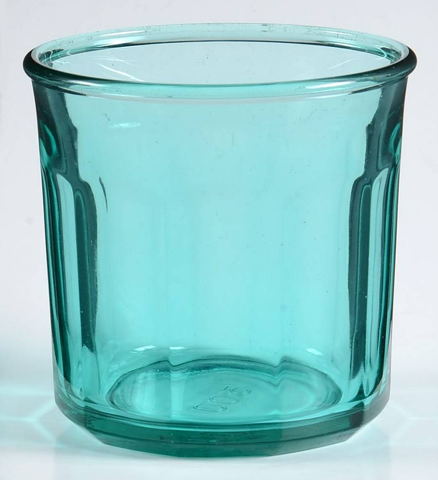 Working Collection Turquoise 14 Oz Flat Tumbler by Cristal D'Arques - Durand-1