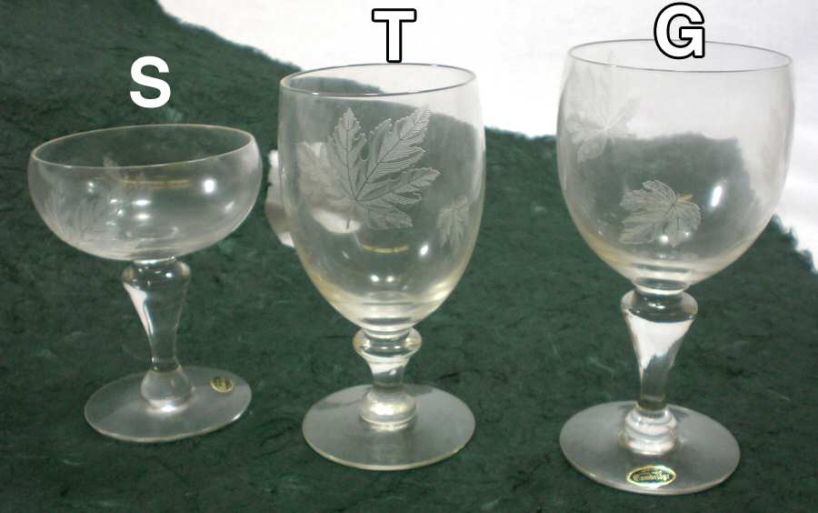 Leaves Champagne/Tall Sherbet by Cambridge-1