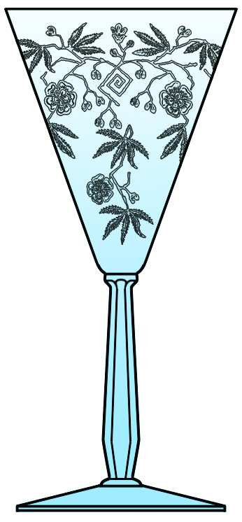 Rosalie Blue (Stem 3115) Water Goblet by Cambridge-1