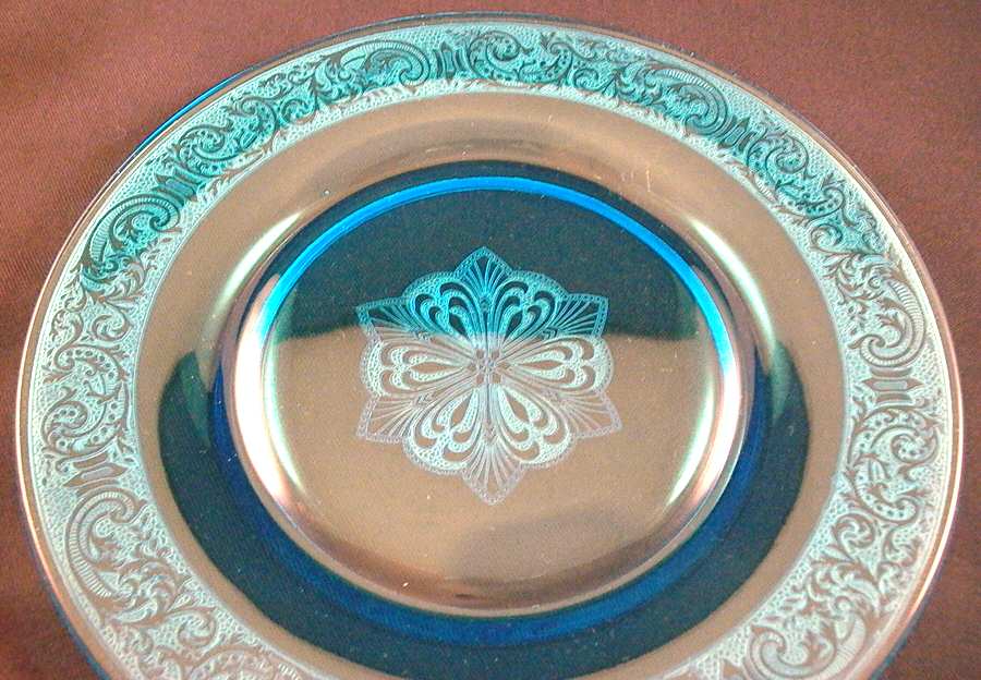 Florentine Blue (Willow, Stem 3060) Luncheon Plate by Cambridge-1