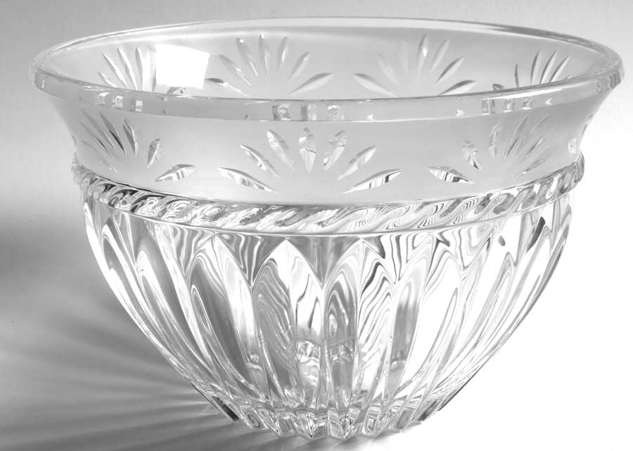 Corinth Frosted 9" Round Bowl by Cristal D'Arques - Durand-1