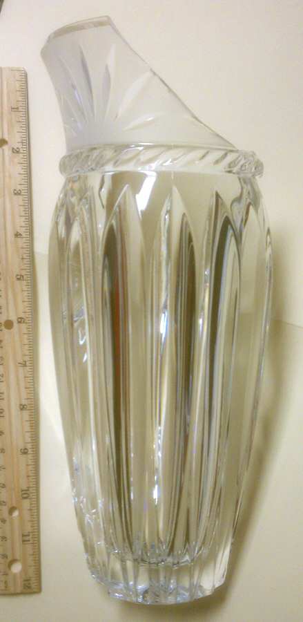 Corinth Frosted 12" Flower Vase by Cristal D'Arques - Durand-1