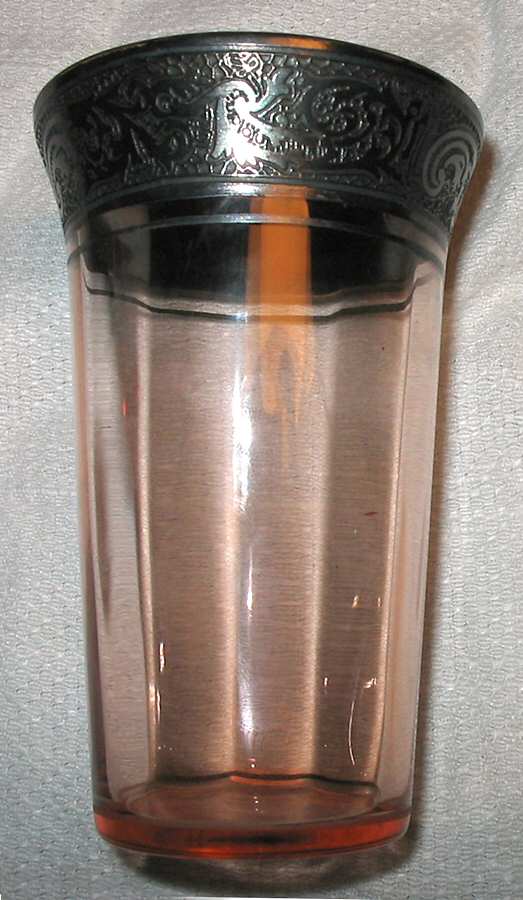 Florentine Pink (Silver Encrusted) Flat Tumbler by Cambridge-1