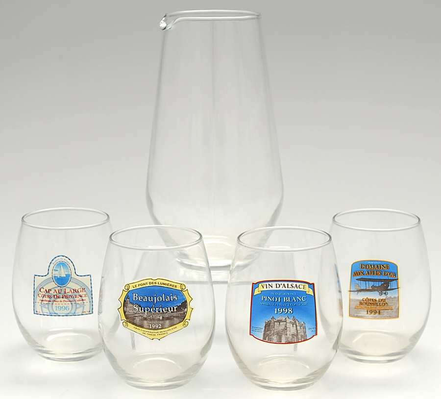 Bistro Collection (5 Pc) Beverage Set-4 Tumw(1-4) & Pit36 by Cristal D'Arques - Durand-1