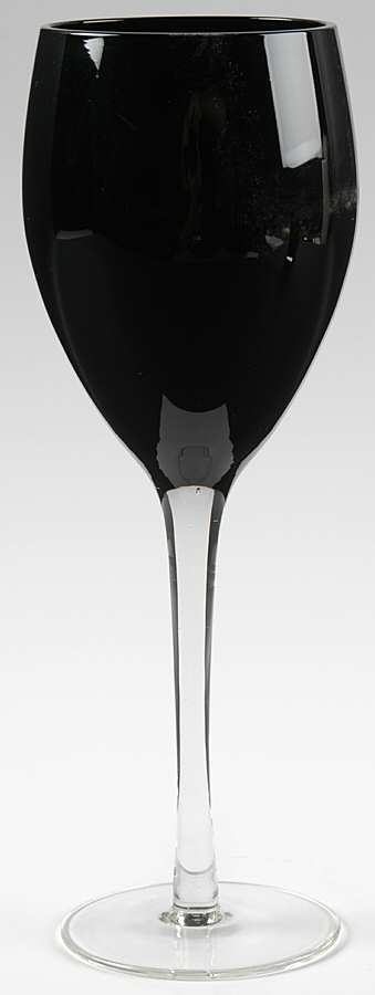 Shade Black Water Goblet by Cristal D'Arques - Durand-1