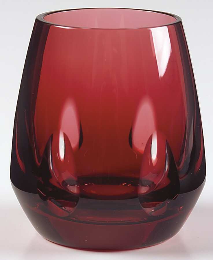 Madame Stanislas Red 8 Oz Flat Tumbler by Cristal de Sevres-1