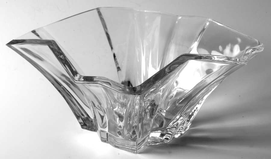 Ice Flower 9" Console Bowl by Cristal D'Arques - Durand-1