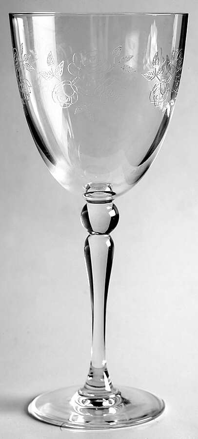 Roseraie Water Goblet by Cristal D'Arques - Durand-1
