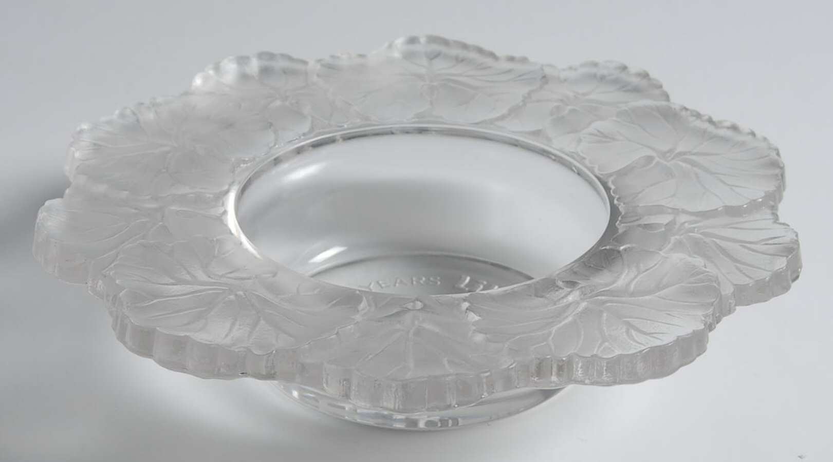 Advertising Signs 5" Advertising Ashtray by Lalique-1