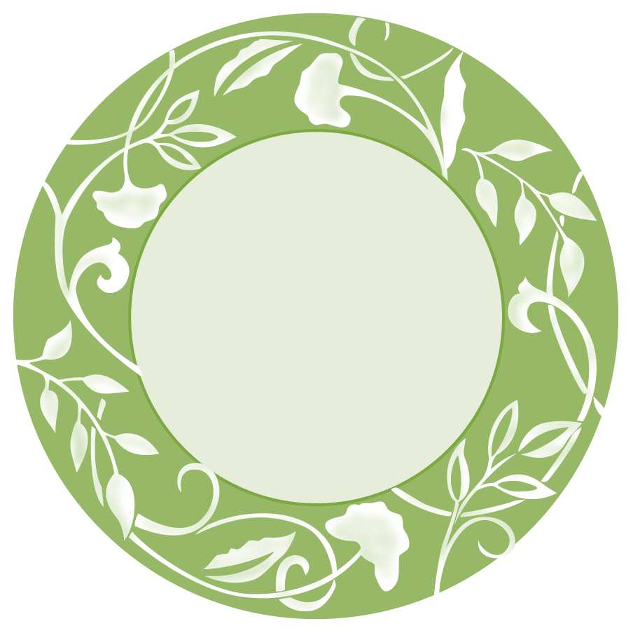 Plenitude Green Buffet Plate by Cristal D'Arques - Durand-1
